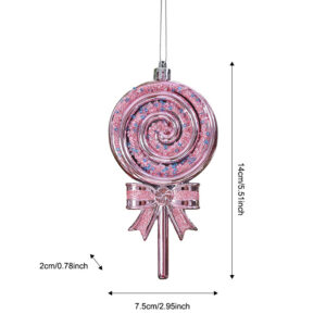 Pink plastic keychain lollipop