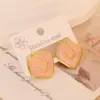 Wholesale Ion Plating (IP) 18K Gold Plated Round Square Flower 304 Stainless Steel Simple Style Waterproof Non Tarnish Ear Studs