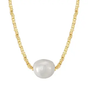14K Gold Necklace / 925 Silver
