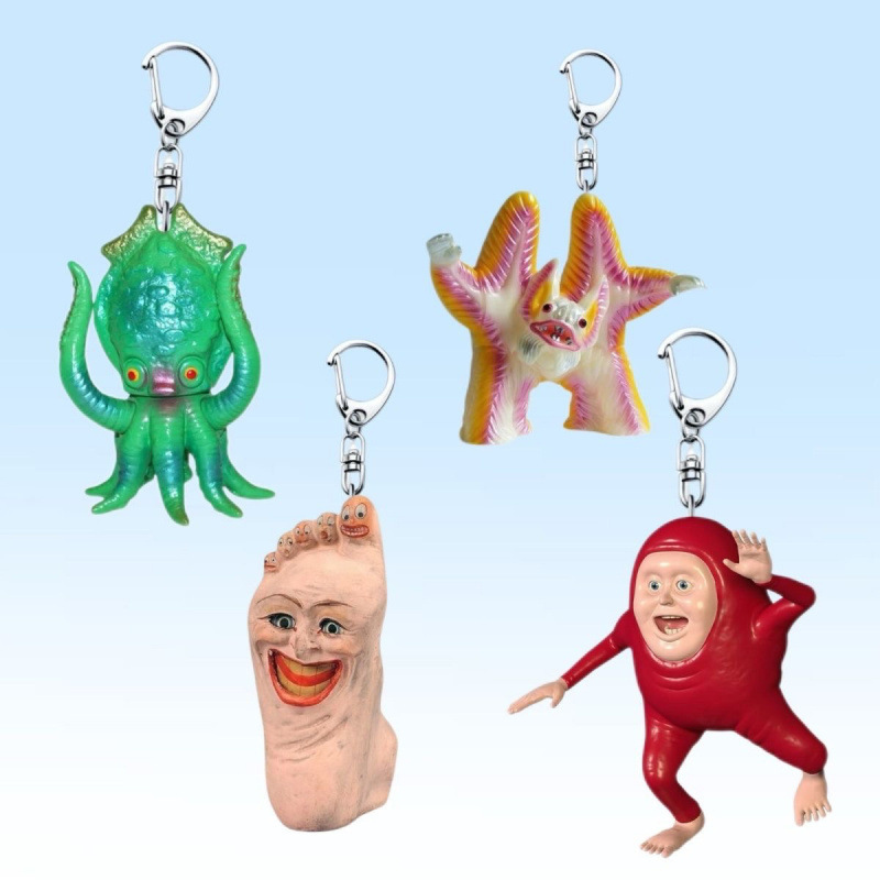 Wholesale Abstract Ugly Things Keychain Pendant Funny Abstract High-value Acrylic Schoolbag Hanging for Friends and Girlfriends