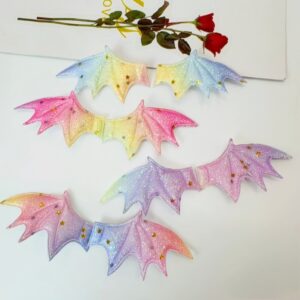 Wholesale Ultrasonic Embossed Magic Devil Wings DIY Handmade Halloween Hairpin Costume Hat Shoes and Socks Decorative Accessories