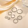 Wholesale PVD Coated Real Gold Plated Solid Color 304 Stainless Steel Simple Style Waterproof Non Tarnish Hoop Earrings