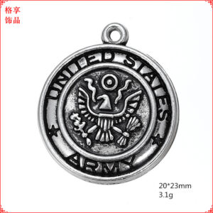 Wholesale European and American Navy Road Army Air Force Fire Ancient Silver Jewelry Tab Accessories