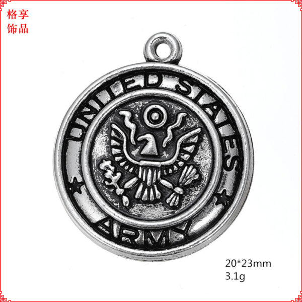 Wholesale European and American Navy Road Army Air Force Fire Ancient Silver Jewelry Tab Accessories