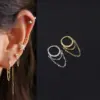 Wholesale Simple Style Geometric Plating 925 Sterling Silver No Inlaid Earrings