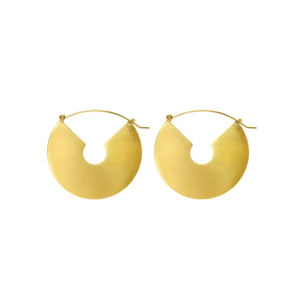 Wholesale PVD Coated Real Gold Plated 18K Gold Geometric 304 Stainless Steel Fashion Waterproof Non Tarnish Earrings