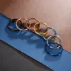 Wholesale Jewelry Fashion Round Titanium Steel 18K Gold Plated Polishing Stainless Steel Rings