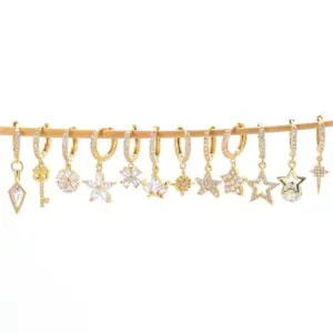 Wholesale Fashion Geometric Plating Copper Copper Earrings