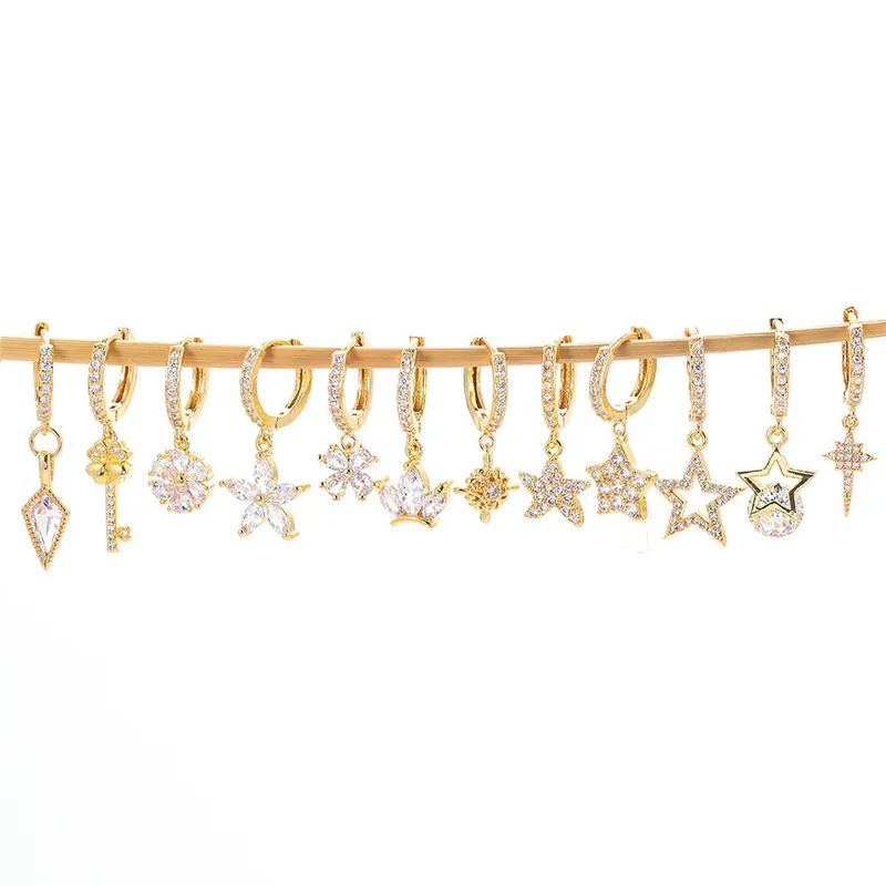 Wholesale Fashion Geometric Plating Copper Copper Earrings