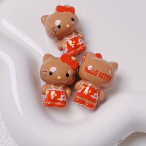 07-Black skin + red / [Sold per piece] Size approx. 19 x 26 mm, aperture approx. 3.3 mm