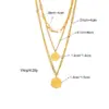 Wholesale PVD Coated 18K Gold Plated Letter Stainless Steel Vintage Style Waterproof Non Tarnish 304 Stainless Steel Layered Necklaces