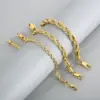 Wholesale PVD Coated 18K Gold Plated Twist Stainless Steel Simple Style Waterproof Non Tarnish 304 Stainless Steel Bracelets