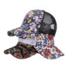 Wholesale Korean Style Flower Net Cap Baseball Cap Spring and Summer Outdoor Sun Hat Casual Trendy Cap Flower Cap B1088
