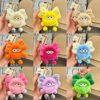 Wholesale New Cute Rex Rabbit Plush Bow Coal Ball Bag Pendant School Bag Car Doll Pendant Keychain Cartoon