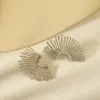1 Pair Retro French Style Classic Style Sun Inlay 304 Stainless Steel Zircon 18K Gold Plated Ear Studs