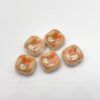 Wholesale Perforated bread coee-printed mini bread beads