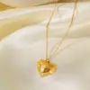 Heart Shape Titanium Steel Sweet IG Style Layered Necklaces Pendant Necklace