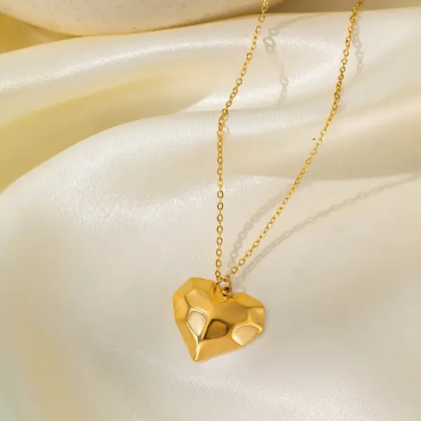 Heart Shape Titanium Steel Sweet IG Style Layered Necklaces Pendant Necklace