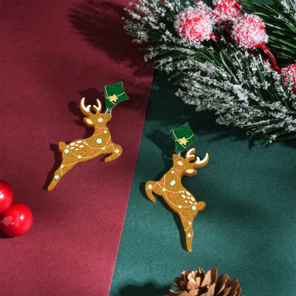 Wholesale Christmas Tree Christmas Hat Socks Elk Earrings