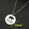 Wholesale PVD Coated Real Gold Plated Letter Bear 201 Stainless Steel MAMA Simple Style Waterproof Non Tarnish 201 Stainless Steel Pendant Necklace