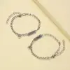 Wholesale 1 Pair Fashion Letter Stainless Steel Handmade Bracelets