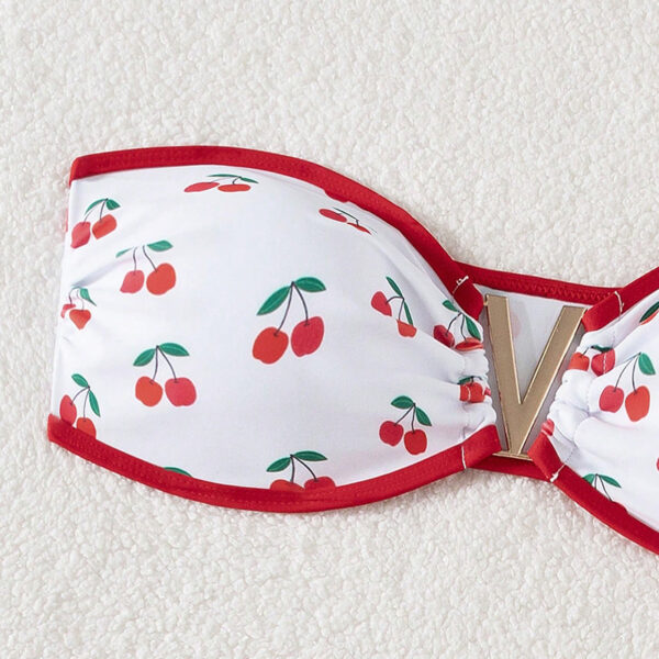 Wholesale 2025 new European and American split skirt bikini three-piece cross-border Amazon printed sexy bikini