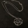 Wholesale European and American New Retro Geometric Evil Force Lucifer's Mark Necklace Pentagram Pendant