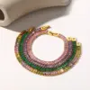 Wholesale PVD Coated Real Gold Plated Geometric Stainless Steel Fashion Waterproof Non Tarnish 304 Stainless Steel Bracelets