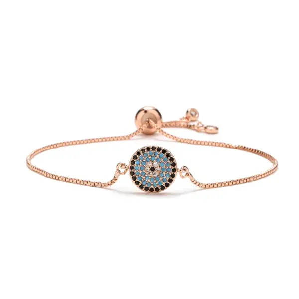 Wholesale Luxurious Classic Style Commute Eye Copper Zircon Bracelets In Bulk