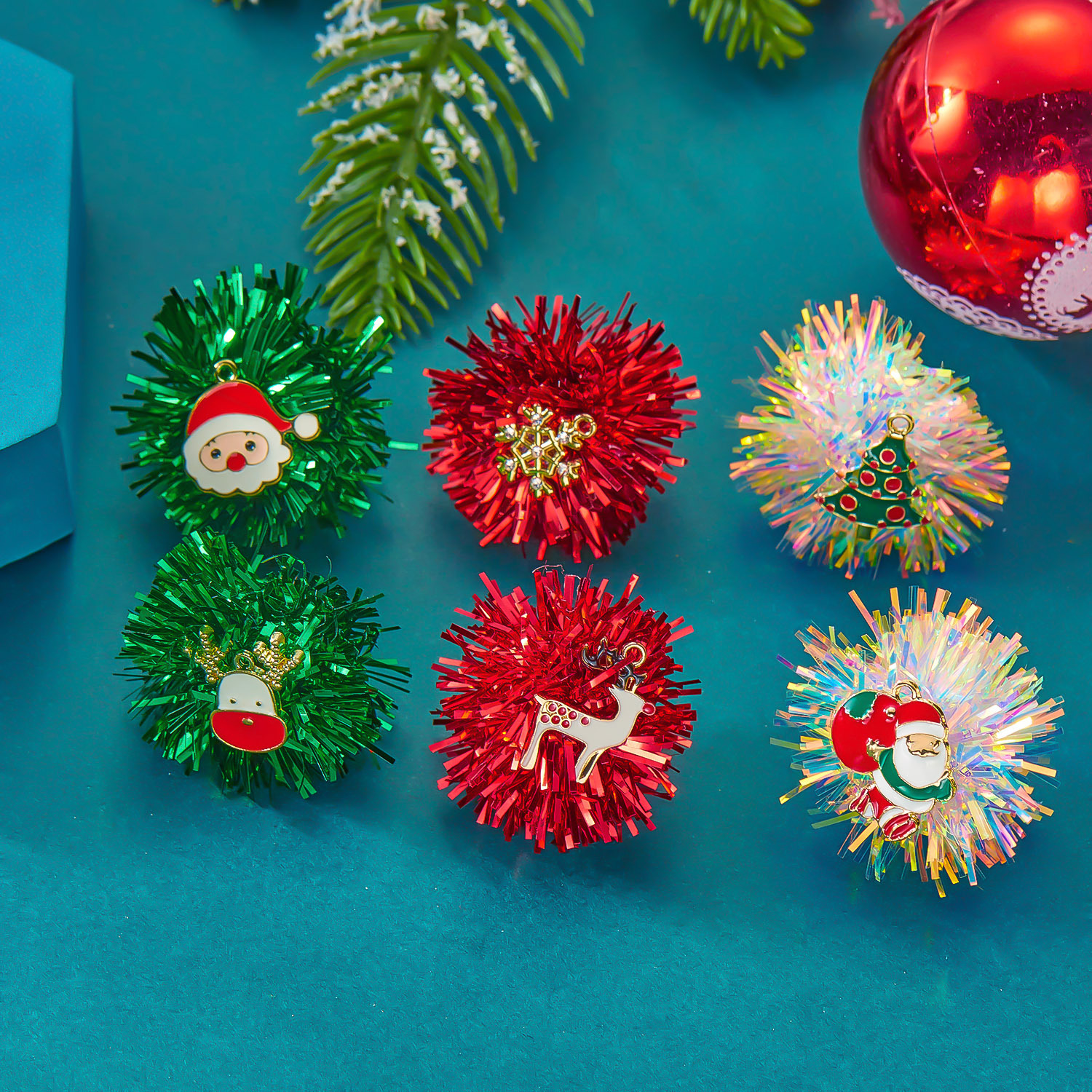 Wholesale Factory direct cross-border Christmas earrings creative Christmas elk snowflake ball asymmetric earrings women
