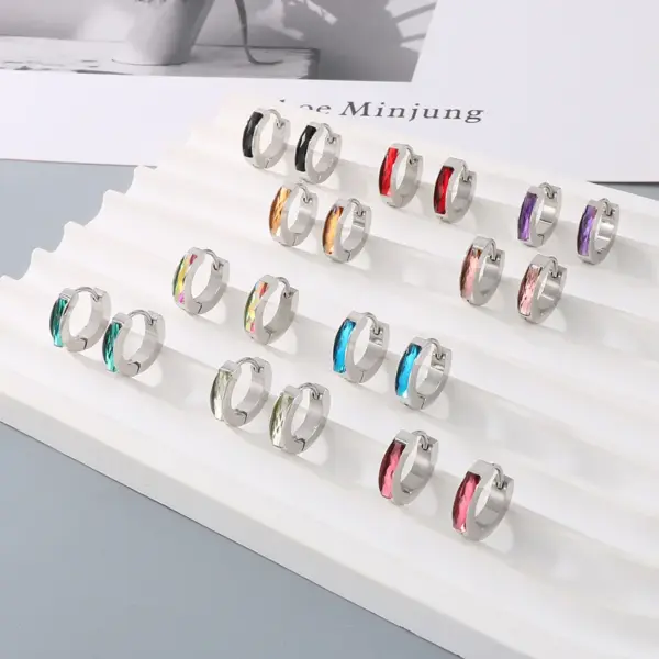 Wholesale Ion Plating (IP) 18K Gold Plated Geometric 304 Stainless Steel Vintage Style Waterproof Non Tarnish Earrings