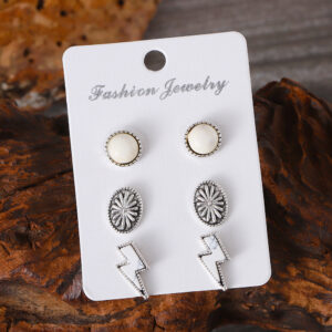White earring set