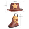 Wholesale 3 PCS/Set Western Denim Hat Boots Soft Pottery Decorations Cake Ornaments