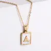 PVD Coated 18K Gold Plated Letter 304 Stainless Steel Simple Style Waterproof Non Tarnish 304 Stainless Steel Pendant Necklace