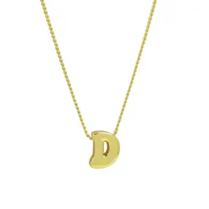 D / Necklace (with Snake Chain)