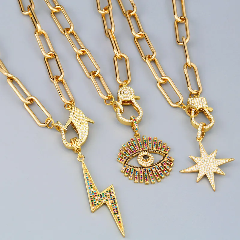 Wholesale Copper Plating Geometric Necklace