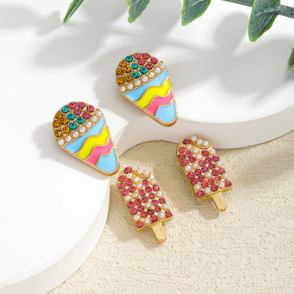 Wholesale Cartoon Ice Creamt Earrings Summer