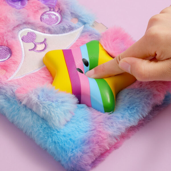 Wholesale Unzip Plush Notebook A5 Diary with Lock