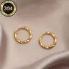 Wholesale Gold Plated Stainless Steel Hoop Earrings Hypoallergenic Comfortable Simple Elegant High Quality Fashionable Women's Earrings