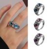 Wholesale Devil's Eye Owl Ring Retro Creative Exaggerated Animal Couple Opening Adjustable Ring Cross-Border