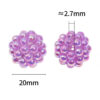 Wholesale Heavy-duty plated solid color acrylic bayberry ball with through holes, DIY mobile phone chain, beaded pen jewelry accessories