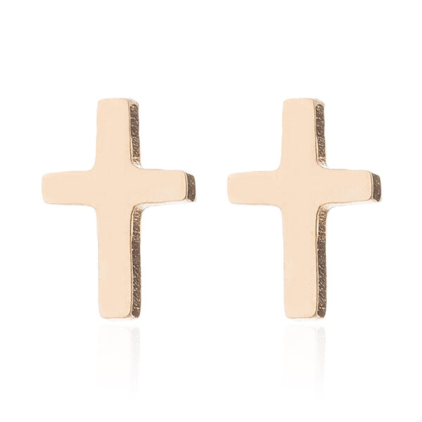 Wholesale Geometric cross stud earrings ins women's fresh cute trendy women's geometric simple earrings Christmas gift