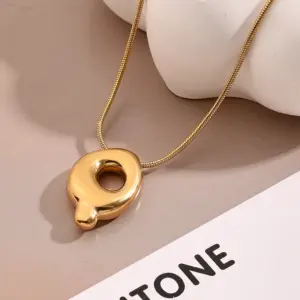 Q Necklace (Gold) / Length: 450mm / 1 Strand/Package