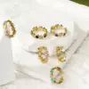 Wholesale Copper Stoving Varnish Star Zircon Copper Rings