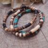 Wholesale Cross-border simple turquoise wooden bead bracelet men's fashion all-match high-grade beaded coconut shell bracelet men's jewelry