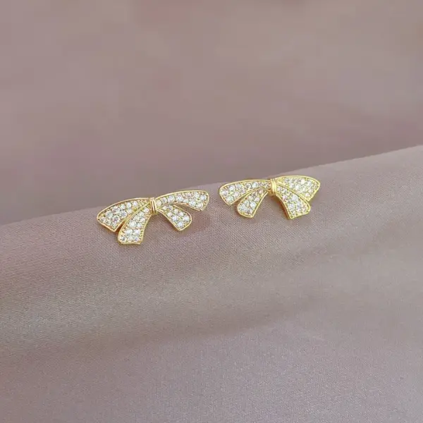 Wholesale Copper Vacuum Plating Pearl Zircon Heart Shape Flower Butterfly Casual Simple Style Drop Earrings For Women'S