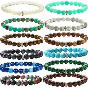 Wholesale Casual Retro Round Beaded Tiger Eye Bracelets