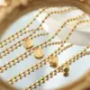 Wholesale PVD Coated Real Gold Plated 18K Gold Geometric 304 Stainless Steel Fashion Waterproof Non Tarnish 304 Stainless Steel Bracelets
