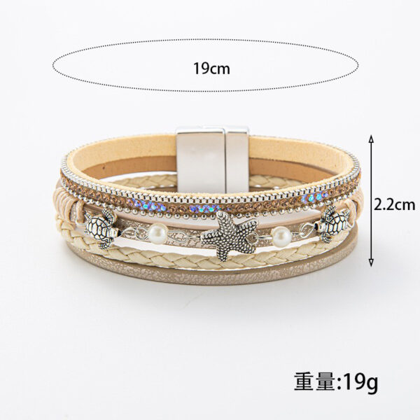 oly-ce00e39dfc24bdc5d04534649981b7d5 Wholesale Summer beach vacation seashell starfish multi-layer bracelet