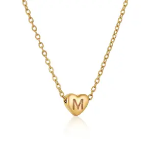 Golden Peach Heart M (Including Chain)